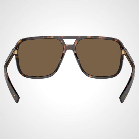 New Dolce & Gabbana Sunglasses Brown Aviator Pilot Gold Metal - Picture 4 of 6